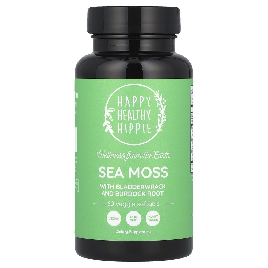 Contains Sea Moss, Bladderwrack and Burdock Root, 60 Veggie Softgels