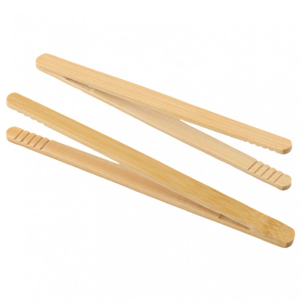 Набор деревянных щипцов для еды из 2 предметов для легкой подачи тостов, салата и чая