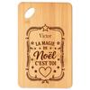 Planche À Découper / Plateau Apéro - PLANETEE - Victor Magie De Noël Rectangle - Bambou - Gravé - Motif Noël
