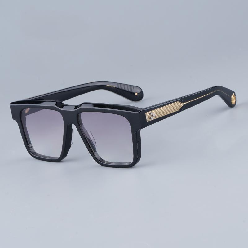 Большие квадратные дизайнерские японские солнцезащитные очки, классические уличные мужские очки из ацетата Uv400 с футляром