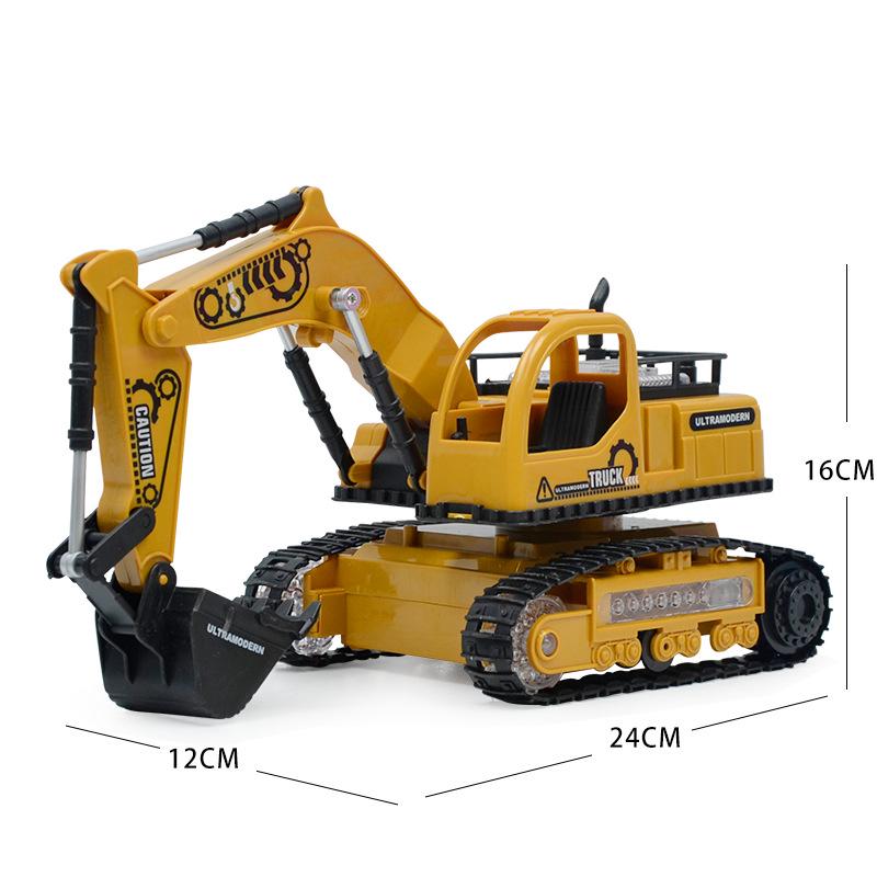 Children Remote Control Car Simulation Excavator Bulldozer Dump Truck Rechargeable Vehicle Toy for Kids