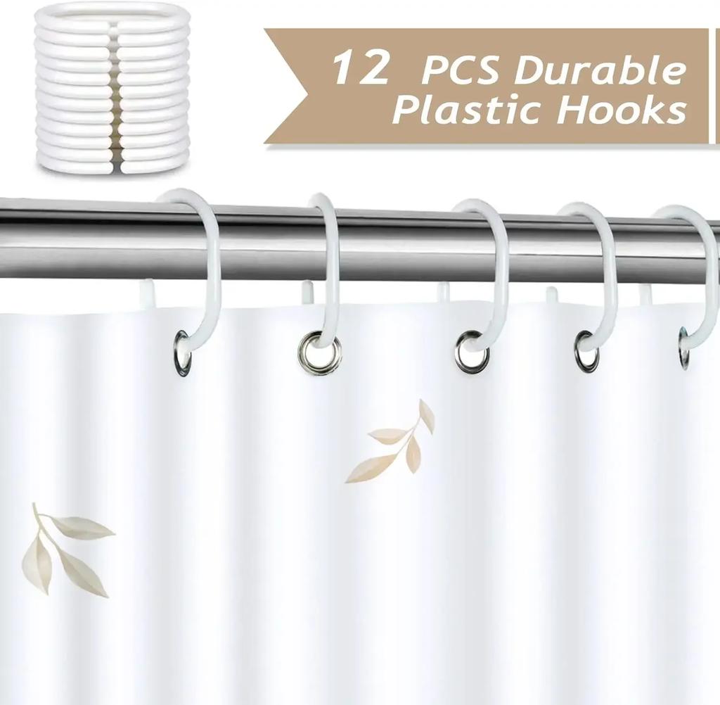 Акварельный бежевый лист цветок лист шторка для душа современный домашний декоративный водонепроницаемый занавес для душа с 12 крючками 180X180CM