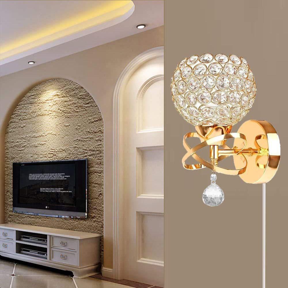 Modern Wall Lamp Luxury Indoor Light Home Accessories Crystal Sconce Lighting Home