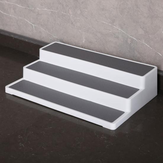Home Kitchen 3-tier Spice Salt Sugar Rack Step Shelf Cabinet Bottle Organizer