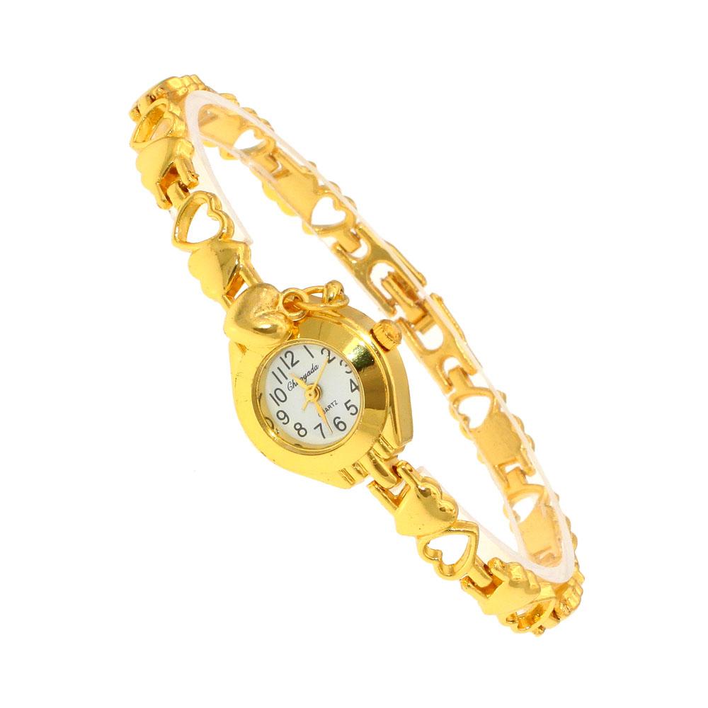 Cute Women Bracelet Watch Mujer Golden Relojes Small Dial Quartz Watch Popular Wristwatch Hour Female Ladies Elegant Watches