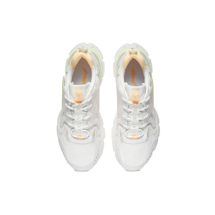 Кроссовки Li Ning Ling Feng Trend Shock Absorbation Rebound Low Top для бега, мужские кроссовки цвета шампанского и белого ARLS001-1
