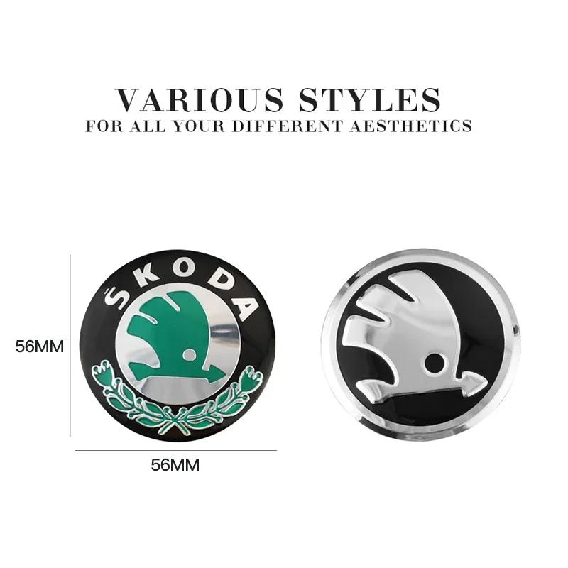 Автомобильная наклейка 2026 Горячая 4 шт. Наклейки на центральные колпачки ступицы колеса автомобиля Накладка-значок диска Для Skoda Octavia Fabia Rapid Superb Yeti Enyaq Kod