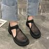 Mesh Hollows Sandals Female 2025 New Summer Breathable Thick Bottom Casual Shoes Non-slip Comfortable Roman Sandals Chaussure
