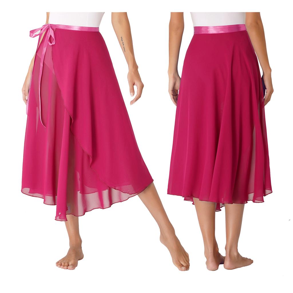 Женская балетная юбка с запахом для девочек, поверх шарфа, юбка-пачка, прозрачная танцевальная юбка с эластичной резинкой на талии