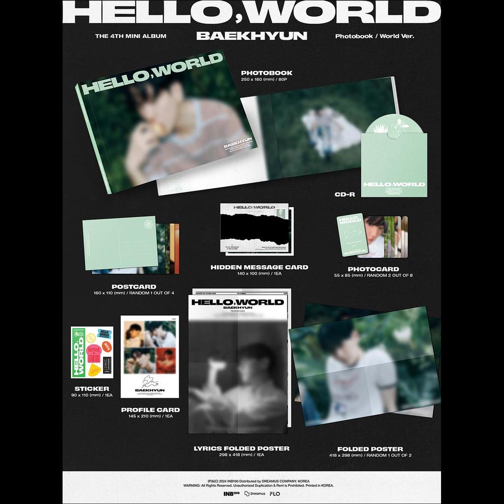 BAEKHYUN (ЭКЗО) - Hello World фотокнига версия. / 4-й мини-альбом