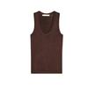 Spring and Summer New Women's Clothing Minimalist Easiest for Match Plain Stitch Vest Basic U-Neck Sleeveless Tops 3471107