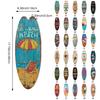 1PC Sea Surfboard Summer Beach Ocean Theme Decorative Wooden Printed Welcome Door Sign Home Board Vintage