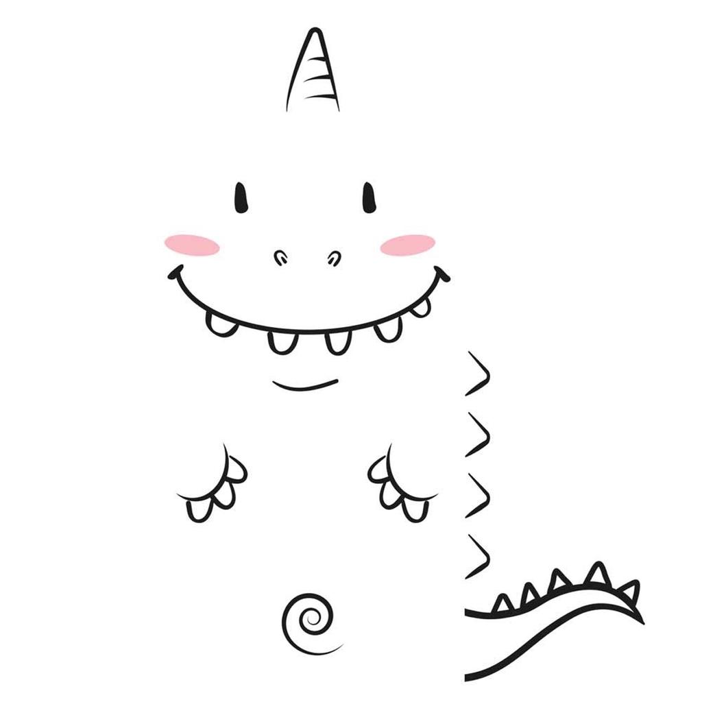 Les Trésors De Lily [Q6531] - Sheet of 'Dinosaur' Door Stickers - One Size