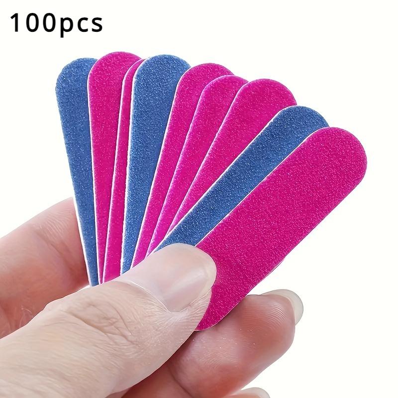 100 Pcs Nail Tools Scrubbing Strips Double-Sided Nail Files Miniature, Two-Sided, and Thin Nail Buffers for Smooth Nails