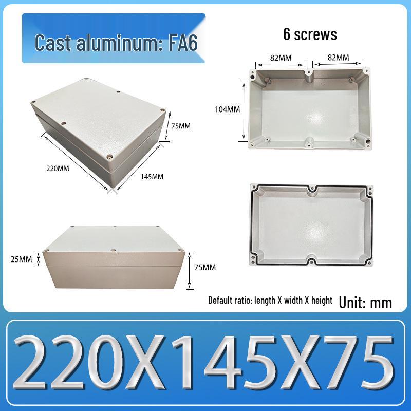 IP66 Outdoor Explosion-Proof Waterproof Aluminum Junction Box with Customizable Terminal Button Holes