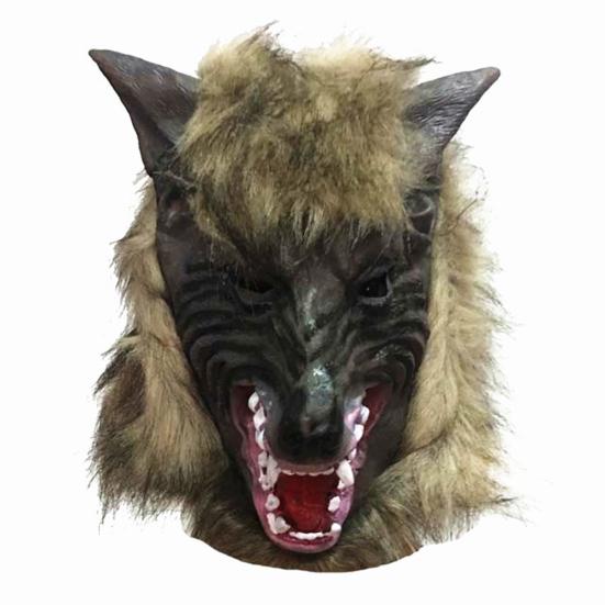 Хэллоуин ужас дикая волчья голова маска маскарад пушистый головной убор украшение