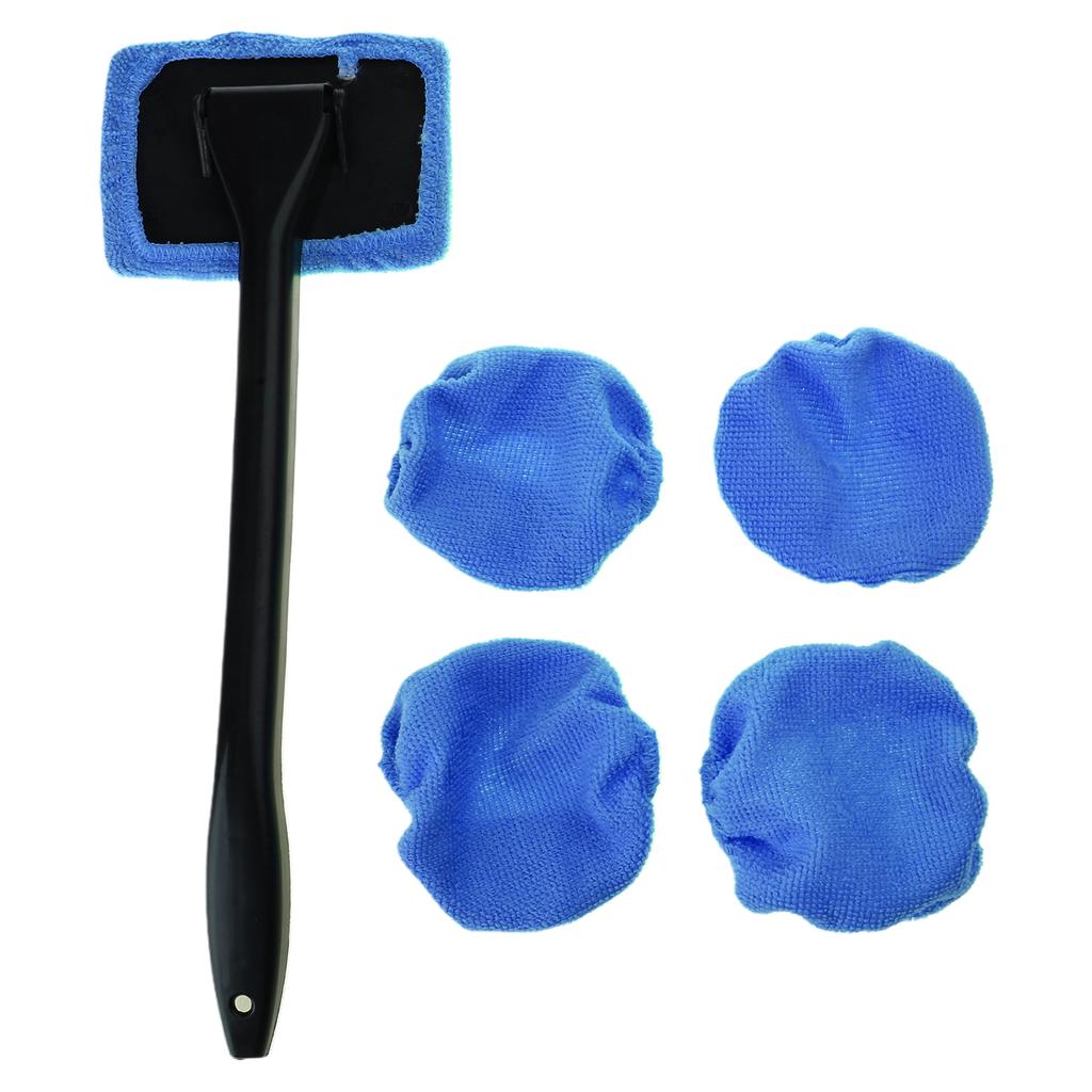 Car Window Cleaner Brush Kit Windshield Cleaning Wash Tool Inside Interior Auto Glass Wiper with Long Handle