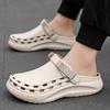 Quick-Dry EVA Solid Color Mens Sandals Fashion Trendy Lightweight Outdoor Travel Essentials Beach Shoes Casual Men’s Slippers