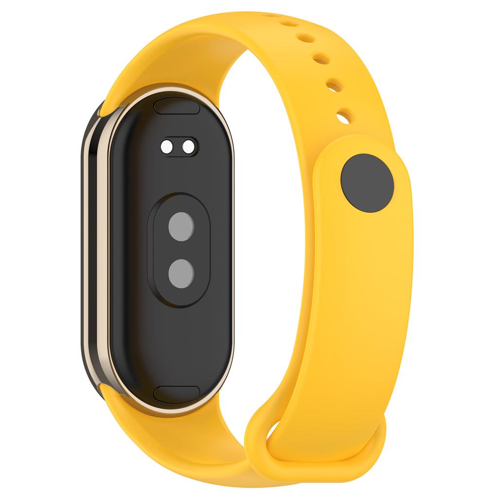 Для Xiaomi Smart Band 9 NFC/Band 9/Band 8 NFC/Band 8 Силиконовый ремешок для часов с металлическим коннектором