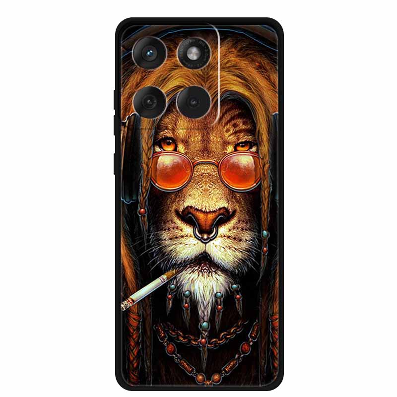 Soft Case For Motorola Edge 60 Fusion Case Cartoon Back Cover For Motorola Edge 60 Pro 5G Protective Cool Animal Bumper Bag Capa