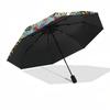 1pc Butterfly Mandala Automatic Folding Umbrella, 8 Ribs Iron Frame, Suitable for Outdoor Travel and Daily Use yy251120196