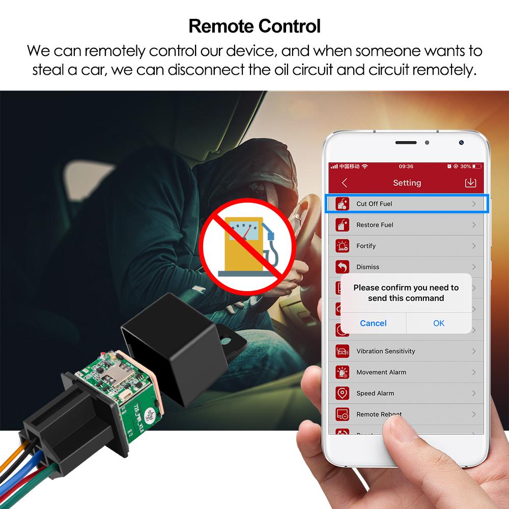 MiCODUS Реле GPS-трекер для автомобиля MV730 9-90В Отключение топлива Обнаружение ACC 2G 4G Мини-мотоцикл GPS Отслеживание в реальном времени Предупреждение о вибрации БЕСПЛАТНОЕ ПРИЛОЖЕНИЕ