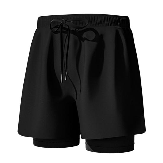 Мужские летние плавки с эластичной резинкой на талии и принтом, шорты для плавания с поддерживающими компрессионными вкладышами, карманами с принтом, плавки для плавания