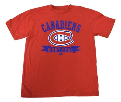 Величественная молодежная хоккейная футболка NHL Montreal Canadiens для мальчиков Новая с бирками M