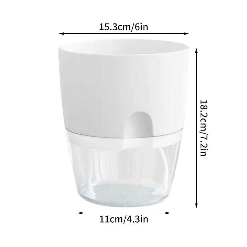 Самополивающийся цветочный горшок, пластиковый гидропонный горшок для растений, суккулентные горшки, прозрачные кашпо для домашнего офиса, украшение рабочего стола