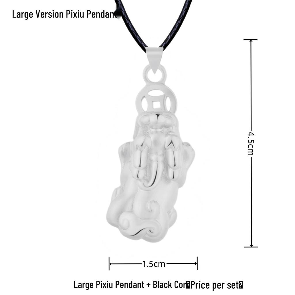 И Хуа Ретро Этнический Стиль Цельное Серебро Пиксю Монета Подвеска Ожерелье