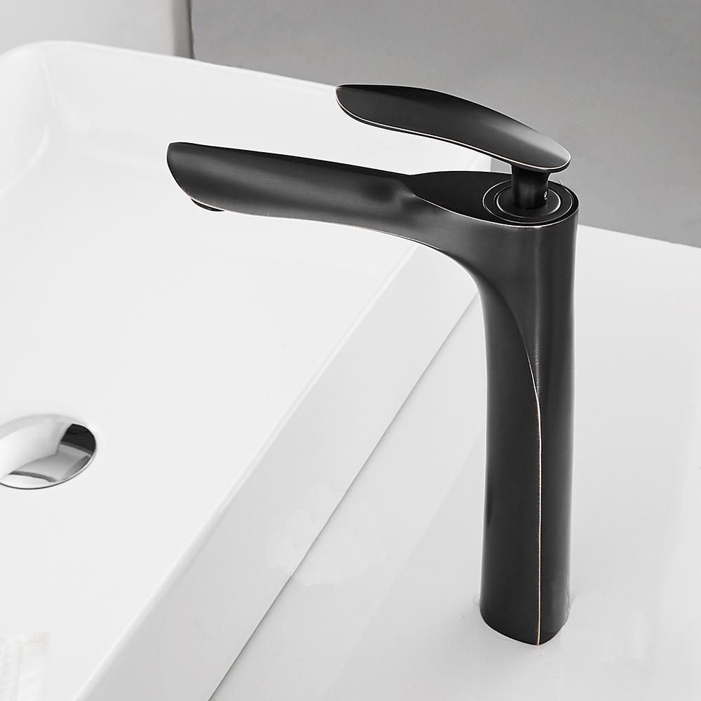 Basin Faucets White Color Basin Mixer Tap Bathroom Faucet Hot and Cold Chrome Finish Brass Toilet Sink Water Crane Gold 228