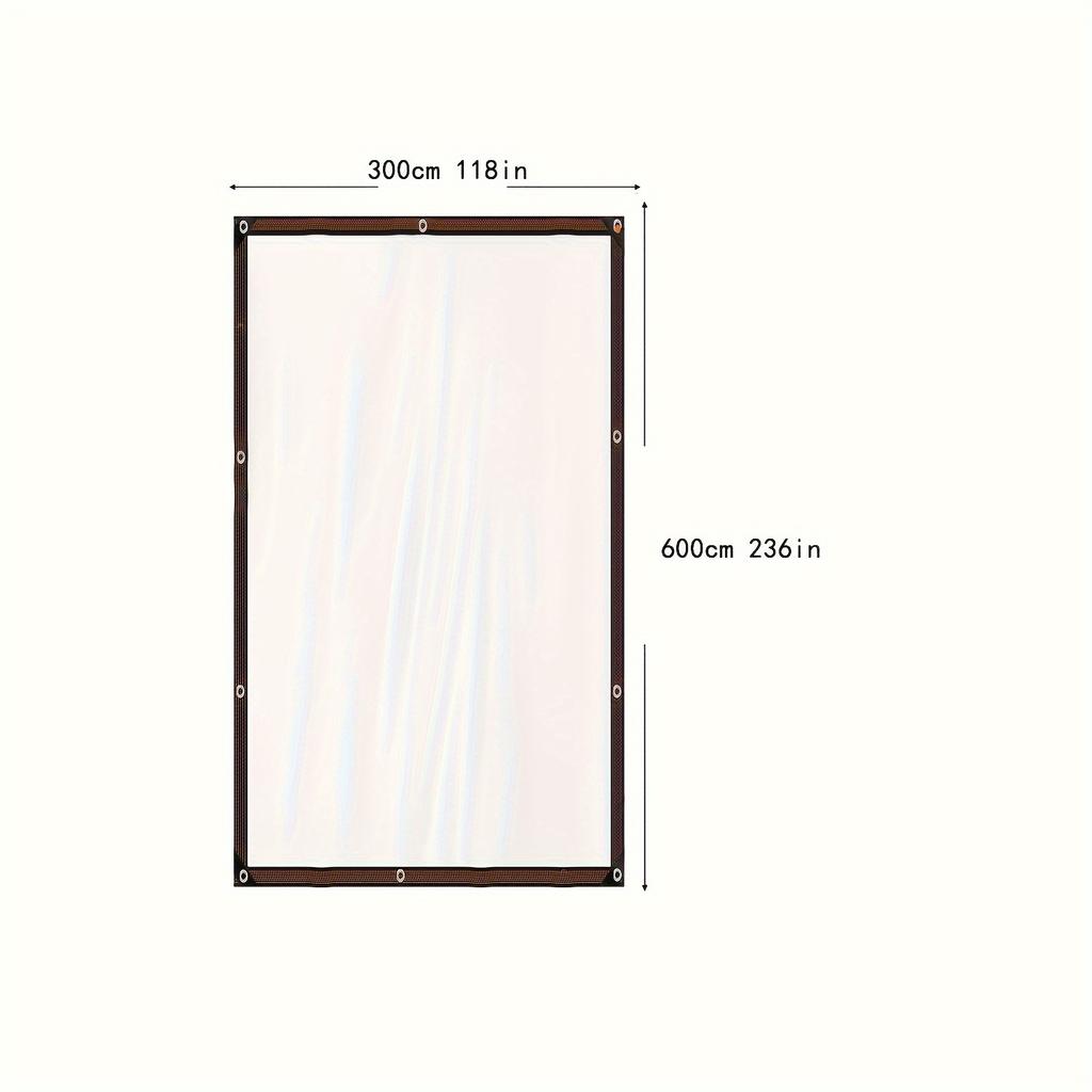 1 шт. прочный прозрачный водонепроницаемый брезент - устойчив к УФ-излучению и царапинам, идеально подходит для теплиц, балконов и защиты на открытом воздухе