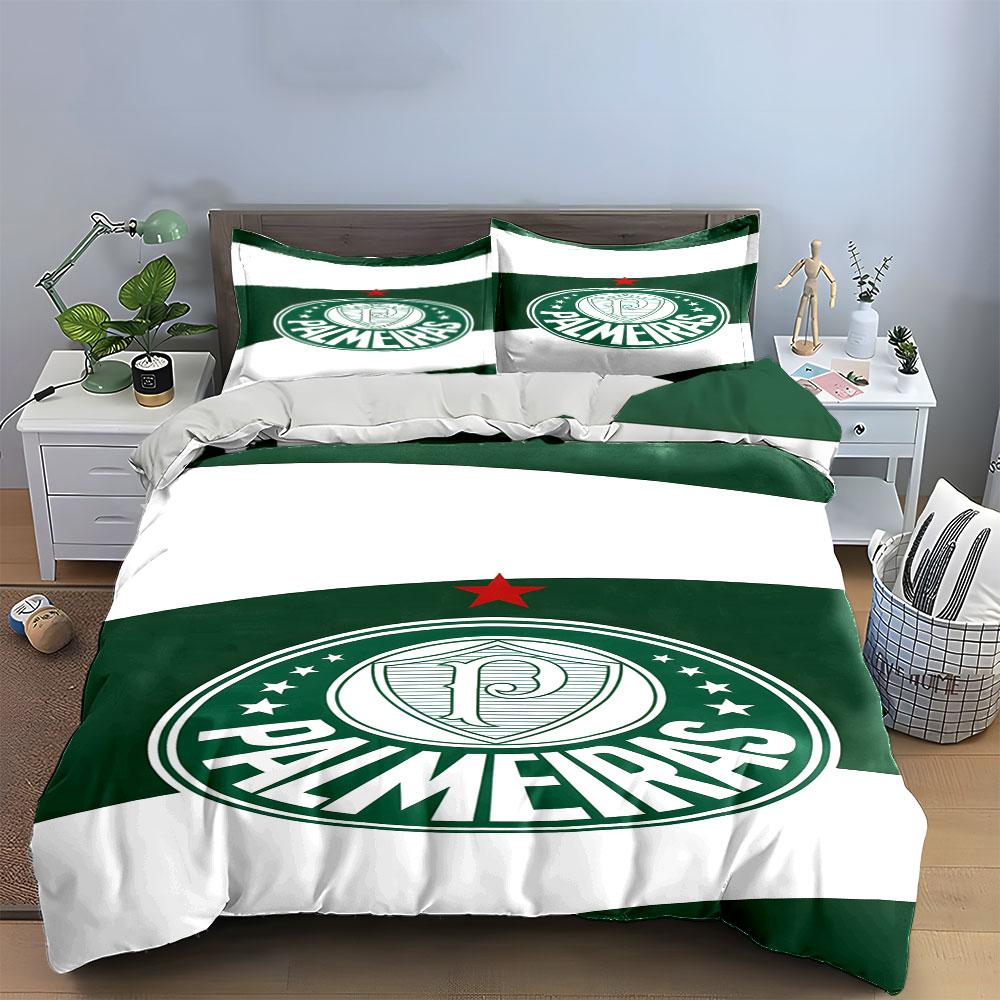Green Palmeiras logo pattern. Bedding sets Duvet cover sets Duvet covers Pillowcases(1 * Duvet Cover 2 * Pillowcases, without duvet insert)