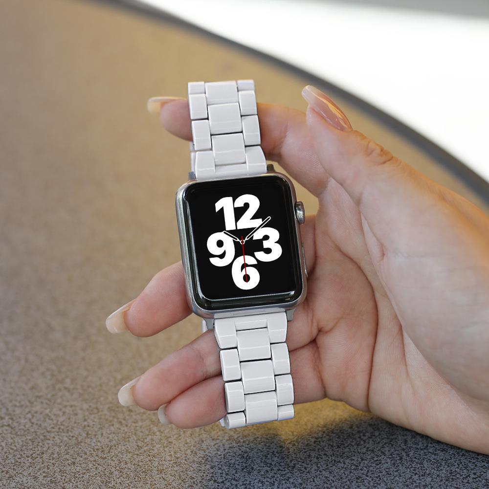 Смоляной ремешок для Apple Watch Ремешок 45 мм 44 мм 42 мм 40 мм 41 мм 45 мм Металлическая пряжка correa браслет iwatch серия 8 7 6 5 4 Ultra 49 мм