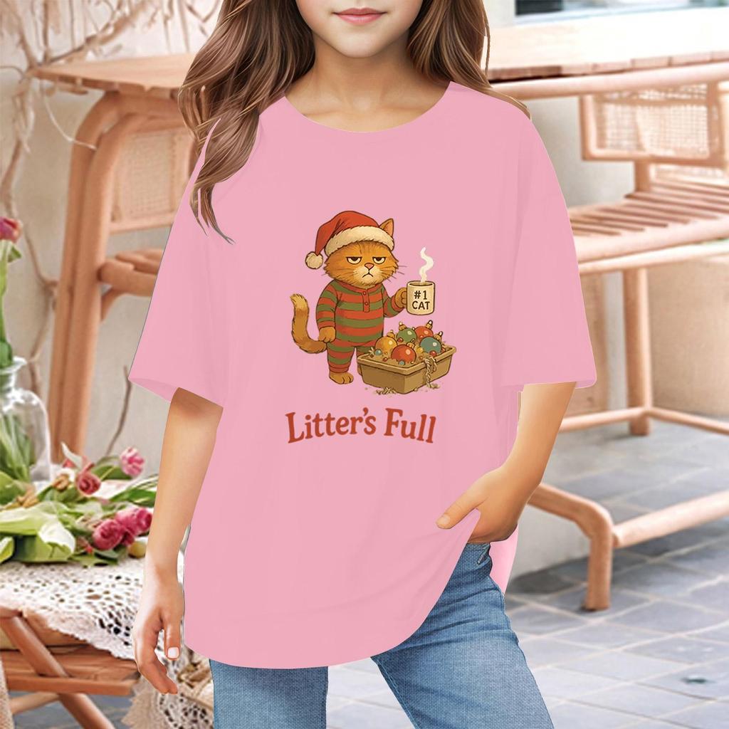 Toddler Girl Boy T-Shirts Kids Top Boys And Girls Printed Short Sleeved T-shirt 1-12Y