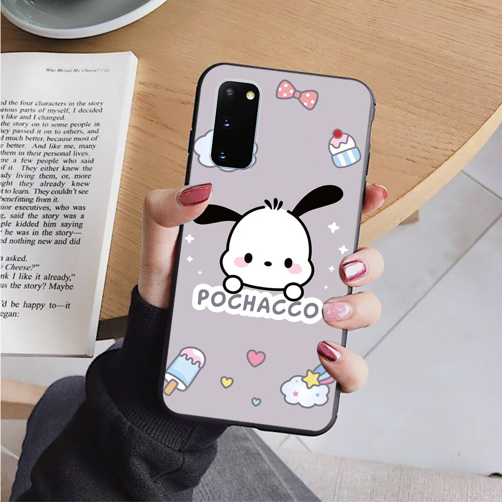 Черный чехол AH48 Pochacco для OPPO Reno 8 6 5 4 Pro Find X3 A17 A31 A38 A40 A53 A54 A55 A74 A76 A78 A77 A80 A94 A95 A96 Pro Sofe Cover