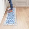 HAOCOO Washable Hallway Rug, 45x180cm, Persian-Style Chenille Rug, Kitchen Rug, All-Season, Floral Print, Non-Slip, Hot Carpet Compatible, Soundproof,