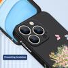 Роскошный чехол-шнурок с цветами для девочек для iPhone 15 16 17 Pro Max Мягкая силиконовая крышка Coque для iPhone 11 12 13 14 Pro Max 16E 17 Air