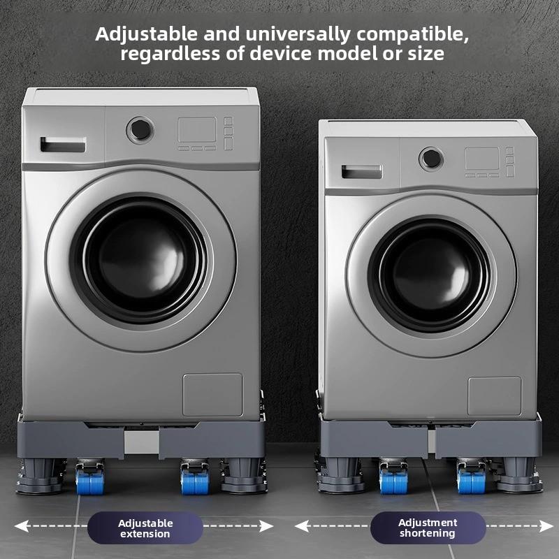 Base móvil ajustable para lavadora y refrigerador con ruedas universales y soporte antivibración