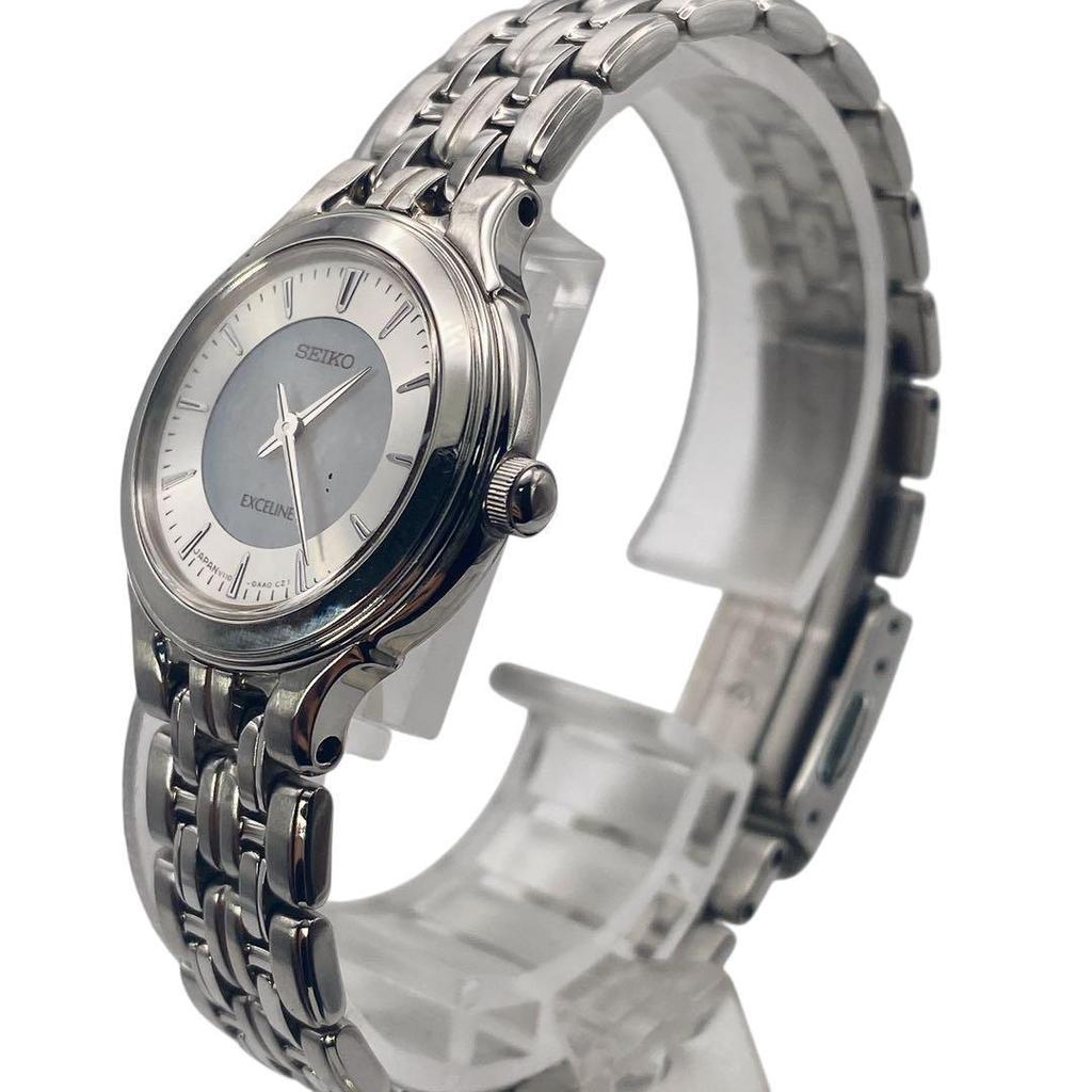 [USED] SEIKO Silver Round Shell Women's Watch 1046