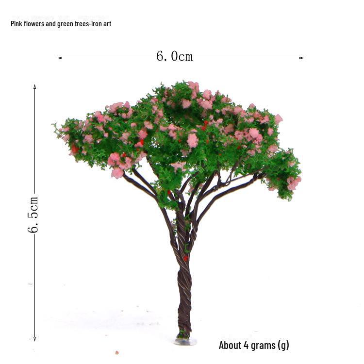 3D-имитация розового цветочного дерева — креативное искусственное дерево для самостоятельного ландшафтного дизайна и микросадоводства с небольшими кукольными украшениями.