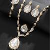 Bracelet Ring Rhinestone Inlaid Jewelry Set Light Luxury Women Jewelry Set  Jewelry Accessories