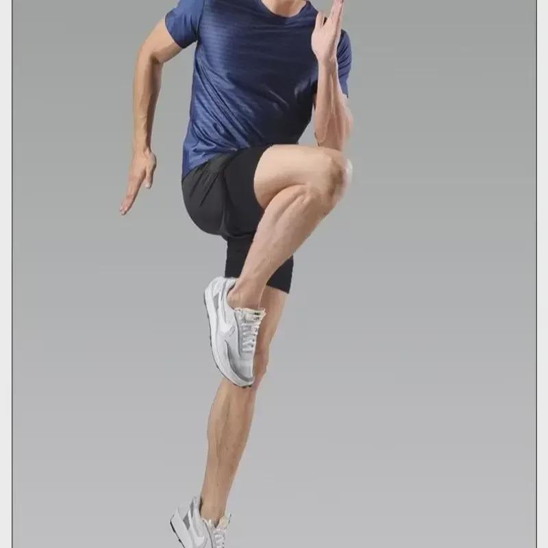 Мужские шорты для бега American Fitness с подкладкой - 3-очковые баскетбольные и тренировочные двухслойные шорты