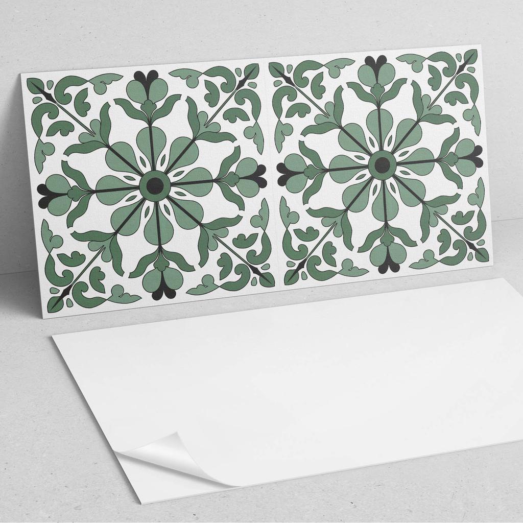 Panel Pcv Z Motywem Łatwa Dekoracja Do Jadalni 100X50 Cm Wzór Roślinny Z Symetrią