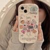 Camping Animal for Apple 15pro Mobile Phone Case 16plus Female for IPhone14promax/13 Cream Pattern 11