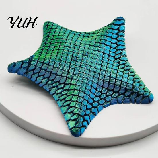 Interactive Stress Relief Toys 3D Printed Articulated Sea Animal Figurine, Flexible Joint Movable Ocean Full Color Filling Figurines Creature
