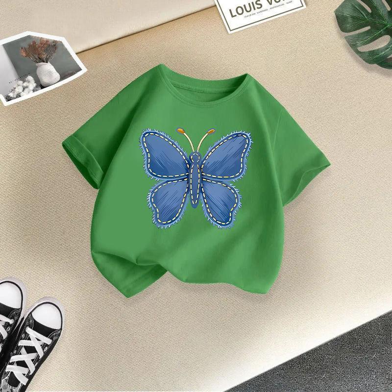 Children's Casual Short-sleeved T-shirt - Summer Girls' Loose Bowknot T-shirt