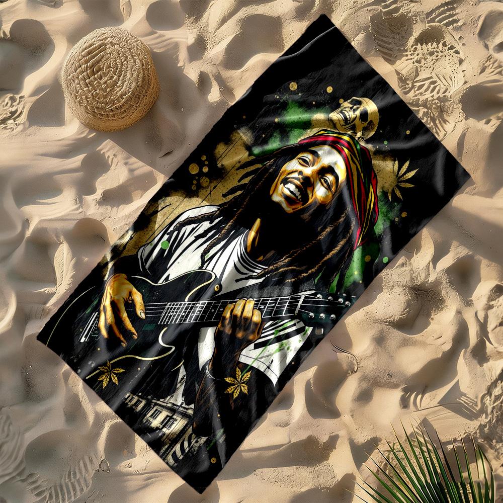 Bob Marley Beach Towel High Absorbency Quick-Dry Comfortable Lightweight