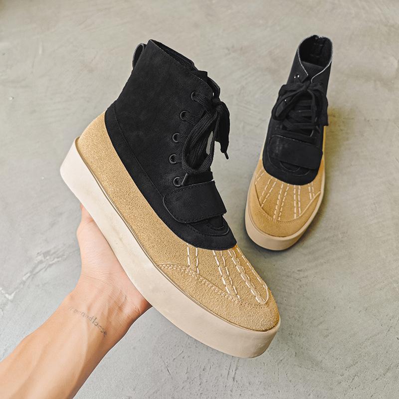 Кроссовки мужские ботильоны высокие на платформе скейтборд на шнуровке повседневные ботинки удобные уличные беговые спортивные туфли мужские уличные