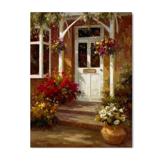 A2 A3 A4 Классическая Европа Уличное Кафе Холст Картины Венецианский Пейзаж Картинки Настенное Искусство Домашний Декор Плакат и Принты Без Рамки